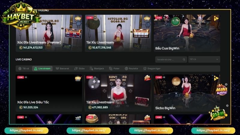 Live Casino HayBet Cá Cược Đẳng Cấp Trải Nghiệm Mượt Mà